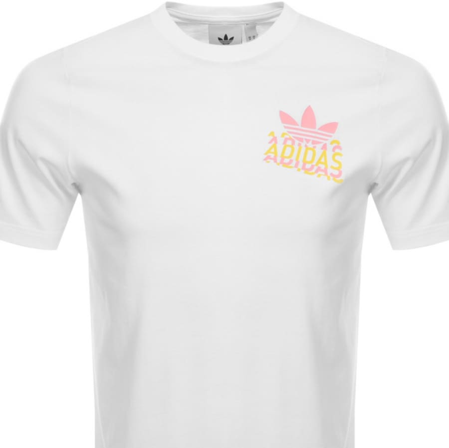 Alternative Image for Productadidas Originals Multi Fade Logo T Shirt White2